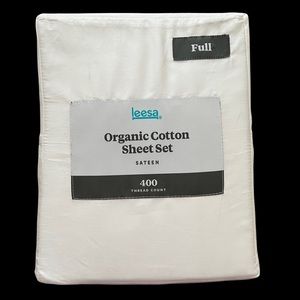 New Leesa organic Sateen cotton full size sheets